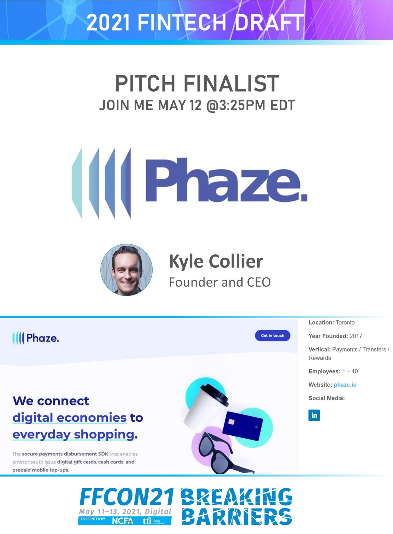 FFCON21 Pitch Finalist Phaze